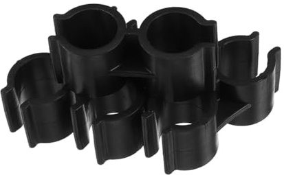 GLSTOY Broom Handle Fastener and Dustpan-Broom Connector Clip, Double Pole Clamp 25mm Inner Diameter, 4pcs Tool Connection Kit for Household Cleaning Equipment