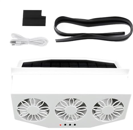 Car Exhaust Fan - Solar Car Exhaust Fan | Creative Vehicle Purifier, Window Vent Radiator With Cooler, Solar, Circulation Ventilation For, Auto, Rvs, Trucks