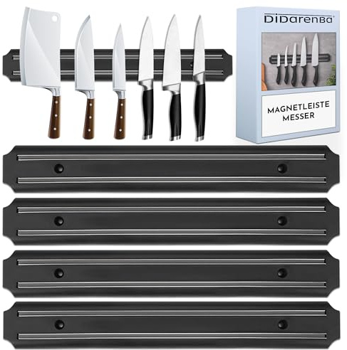 Porte couteaux aimanté 4 pieces 33 cms barre aimantée pour couteaux aimant couteau mural