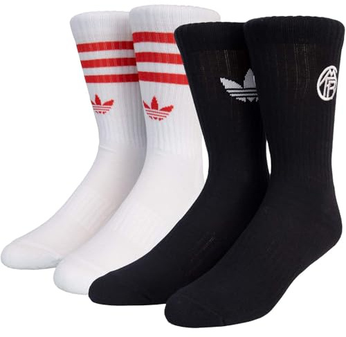 adidas FC Bayern München Socks Socken 2er Pack (DE/NL/SE/PL, Numerisch, 40, 42, Regular, Regular, black/white)