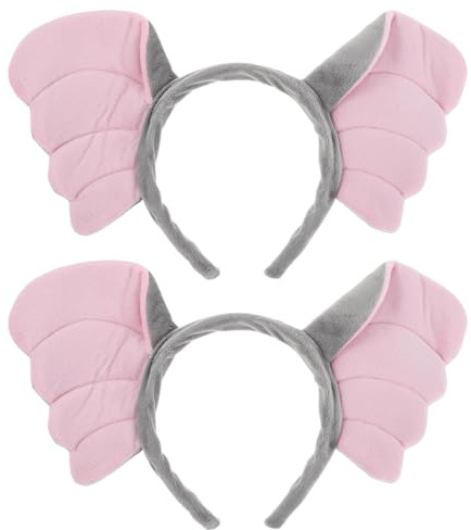 MAGICLULU 2pcs Elephant Ears Headbands Adult Animal Cosplay Hair Accessories Lightweight Dress Up Party Headpiece for Halloween Birthday Festival