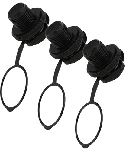 Parliky 3 Pièces Valve à Air Spiralée de Remplacement pour Kayak et Bateau Pneumatique Bouchons à Vis Anti-Fuite Légers sans Base Faciles à Installer pour Matelas Gonflables Piscines et