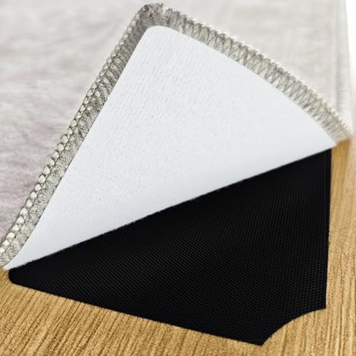 12 Paires de Tapis Antidérapants Réutilisables – Anti Derapant Tapis pour Parquet et Sol Carrelé | Antidérapant Tapis Parquet Lavable, Facile à Retirer sans Résidus