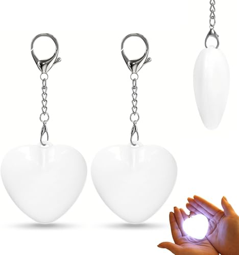 TETSMG Lot de 2 lampes de poche rechargeables avec capteur, lampe de poche pour sac à main, portable, lampe de poche LED rechargeable, cadeau pour femme, mère, amis (cœur 2 pièces)