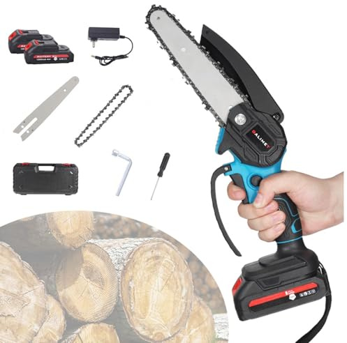 Mini Tronçonneuse a Batterie, 6 Pouces Tronçonneuse Électrique sans Fil | Pour Sécateurs, élagueurs Et Coupeurs De Bois