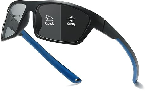 Myiaur Fahrradbrille Selbsttönend Herren Polarisierte Sportbrille Photochrome Sonnenbrille mit UV400 für Radfahren, Laufen & Outdoor