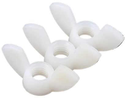 Flügelmuttern aus Edelstahl, Kunststoff-Flügelmutter, 10/20 Stück, Mehrfarbig, M3-M12(White,M6 20pcs)