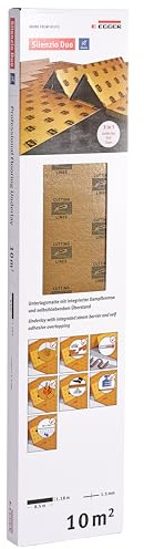 EGGER Laminat Unterlagsmatte Silenzio Duo 1,5mm Trittschalldämmung für Designboden 10m² Laminatunterlage