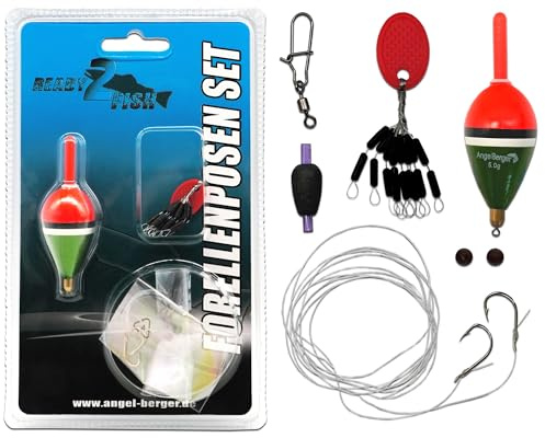 Angel Berger Forellen Posen Set Posenmontage Ready2Fish Angelset Forelle Angelsets