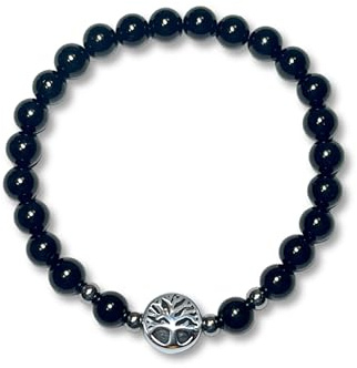 Majas Perlen Edelstein Armband Handmade aus verschiedenen Edelsteinen mit Lebensbaum aus Edelstahl Silber oder Gold - Spiritueller Schmuck - esoterisches Geschenk - personalisierbar