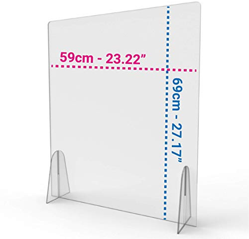 Plexiglass-Trennwand | Siebparasputi 5 mm | Ideal für Büros - Geschäfte - Rezeption 58x69 cm