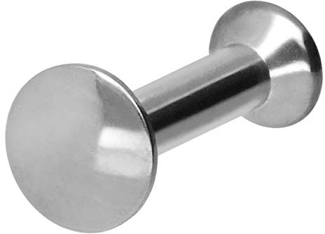 PIERCINGLINE Titan Triple Mini Labret Stecker Innengewinde | Flat DISC | Piercing Lippe Ohr Nase | Farb & Größenauswahl
