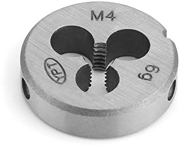 Utoolmart M4 x 0,7 metrische runde Schneidemaschine, Maschinengewinde, Rechtsgewinde-Schneideisen, hochwertige Stahllegierung, 1 Stück