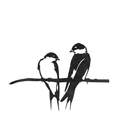 METALBIRD - Pair of Swallows - Outdoor Garden Ornaments in Corten Steel - Metal Art Proudly Made in Britain