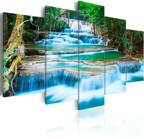 B&D XXL - Akustikbild 225x112 cm Bilder mit Akustikschaumstoff Hochleistungsschallabsorber Schallschutz Leinwandbild XXL 5 tlg Wandbild 030212-101