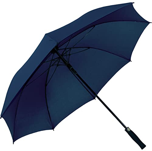 iX-brella XXL - Ombrello da golf in fibra di vetro, automatico, nero, Blu scuro, 132 cm