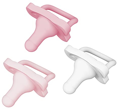 Dr. Brown's HappyPaci 100% Silicone Pacifier 0-6m, BPA Free, White, Pink, Light Pink, 3 Pack