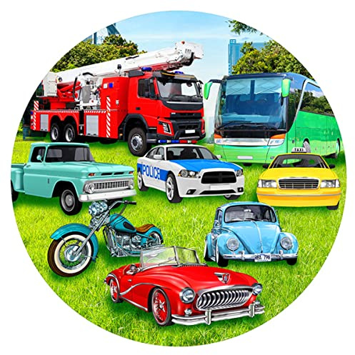 Fondant Tortenaufleger Tortenbild Geburtstag AUTOS/LKW K4