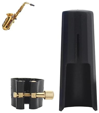 OriGlam Woodwinds Capuchon pour bec de saxophone alto en cuir avec embout en plastique pour saxophone alto