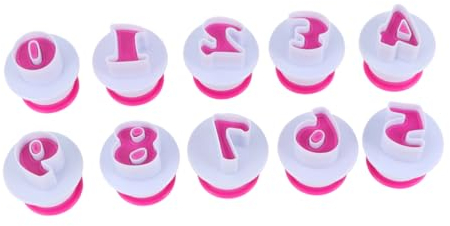 ABOOFAN Cookie Mold Biscuit Cutters for Baking Number Cookie Cutters Fondant Icing Pressure Cutting Molds Versatile for DIY and Baking