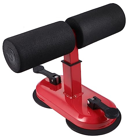 SUPVOX Abdominal Machine Crunches Aid Foot Barrier Base Compact Belly Roll Equipment for Home Fitness for Men Women Red