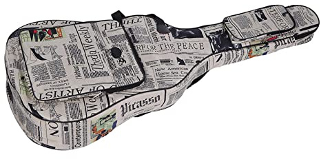 HUIOP 600D Water-Resistant Oxford Cloth Newspaper Style Double Stitched Padded Straps Gig Bag Guitar Carrying Case for 40Inchs Acoustic Classic Folk Guitar,600D Guitar Bag