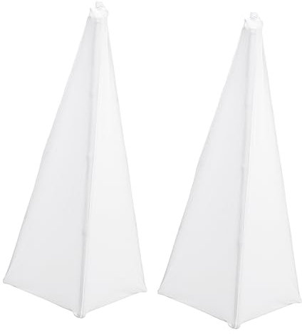 QUMIIRITY 2pcs Polyester Cloth Speaker Stand Cover for Portable Speaker Two-sided Cover Stage Accessory