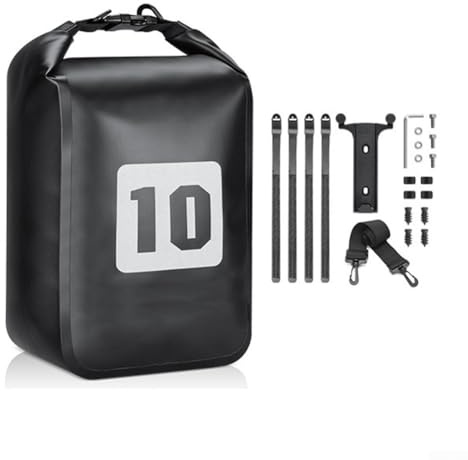 HpLive Sacoche de vélo, pour porte-bagages, sacoche de fourche, porte-bagages, sac à bandoulière, 10 l, pour scooter électrique, VTT (10 l, noir)