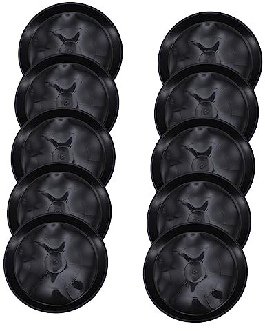 Yardwe Bandejas Base para Macetas De Plástico Negras 10 Piezas, Palets para Bonsáis, Impermeables para Interior y Exterior, Colección De Agua, Soporte Protector para Plantas