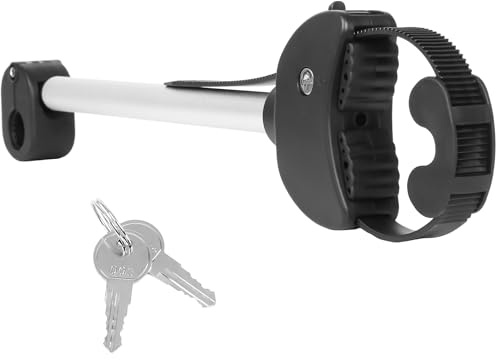 Rahmenhalter Ø25+30mm für Fahrrad/Ebike, Fahrradträger mit Ratschenriemen für 2. oder 3. Fahrrad, Verstellbare Ratschenriemen-Befestigung, abnehmbar (Schwarz/Silber)
