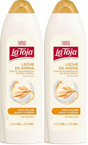 La Toja Gel de Ducha Leche de Avena, Aporta a Tu Piel el Cuidado y la Suavidad Que Necesita, Piel Nutrida y Protegida, 600 ml (Paquete de 2)
