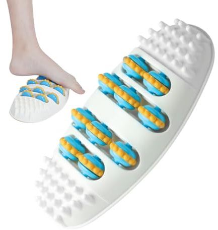 Rouleau de massage des pieds – Outil de relaxation ergonomique portable à 3 niveaux | Rouleau de massage manuel double pour soulager la relaxation des muscles du talon, hommes, adultes, personnes