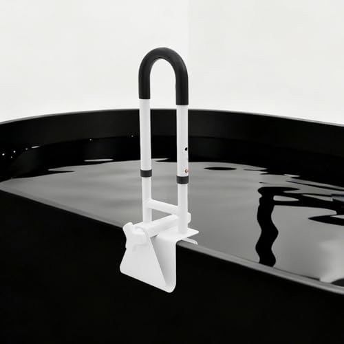 Asa para ducha, mango de bañera sin taladrar, asas para personas mayores, altura ajustable 50 – 55 cm, ayuda de entrada para personas mayores, embarazadas, niños, hasta 113 kg