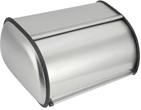 Agatige Scatola per il pane in acciaio inossidabile, contenitore per il pane con parte superiore smerigliata 33x24x15 cm Contenitore per il pane portapane in nastro per piano di lavoro
