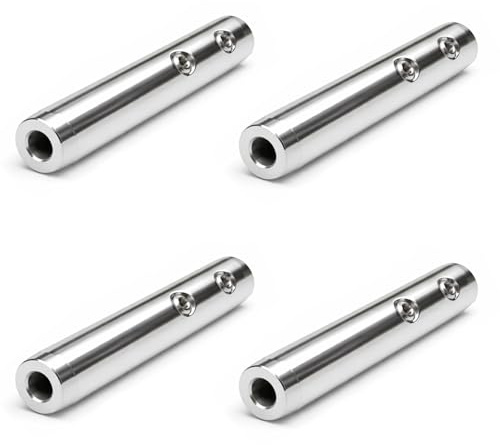 PRIOstahl Tornillo tensor terminal de cable de alambre – 4 unidades tensor de cuerda para cables de alambre de 3 mm a 4 mm para fijación de cables de alambre y rellenos de barandillas inoxidable de