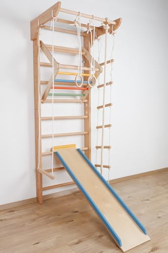 KindSport Espalier suédois, Échelle suédoise Kinder-3-220-COULEUR De Sport, Terrain de Jeu pour Les Enfants, Bois