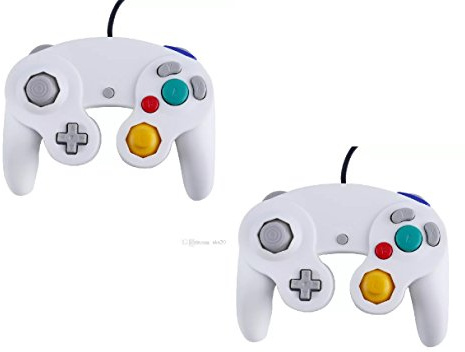 2 Manettes Filaire Blanc pour Nintendo GameCube/Wii/Wii U – Design Classique – Straße Game