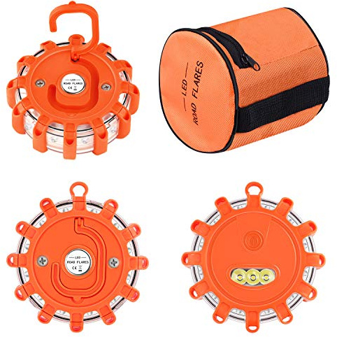 Tobfit Gyrophare Balise De Signalisation Lumineuse LED Lampe d'Avertissement Clignotant Eclairage d'urgence Voiture (3)