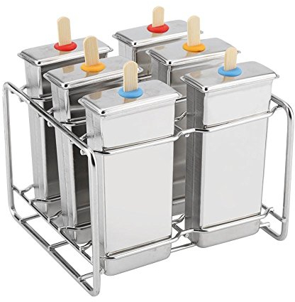 Cafopgrill Edelstahl EIS EIS am Stiel Formen Kit EIS Makers mit Tray Industrial Home Küche DIY EIS Maker Tool(3#)