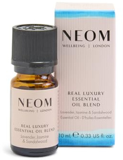 NEOM - Real Luxury Essential Oil Blend, 10ml | Lavender, Jasmine & Sandalwood | Scent to De-Stress Range
