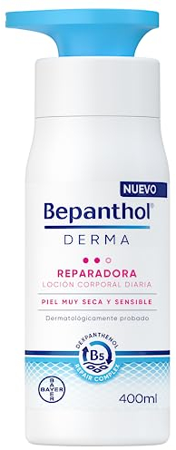 BEPANTHOL Crema Hidratante Corporal Piel Seca - Derma Reparadora Loción - Hidratación Inmediata y Duradera para la Piel Muy Seca y Sensible - Uso Diario - 400 ml - Sin Perfume Ni Colorantes