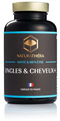NATURATHÉRA - ONGLES ET CHEVEUX + - Complément Alimentaire pour le Renforcement des Ongles et des Cheveux - 150 Gélules