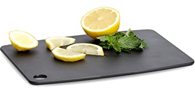 Zeller 26052 - Tagliere Eco, in fibra di legno, 29,8 x 21,5 x 0,6 cm, colore: Nero