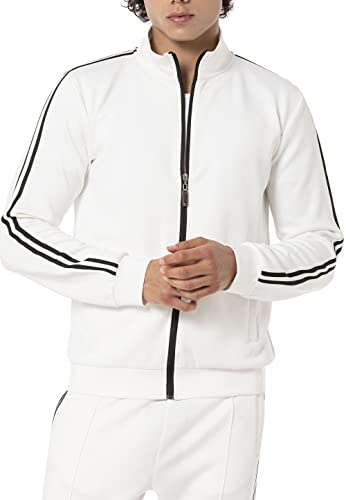 Redbridge Sweatjacka för män med dragkedja, sweatshirt, träningsjacka, ecru, XL