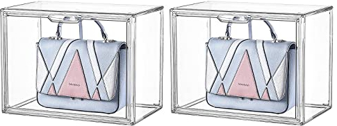JJoexyfit Klare Kunststoff-Schuhkartons, stapelbare Schuhkartons, klarer Schuhaufbewahrungs-Organizer (2)