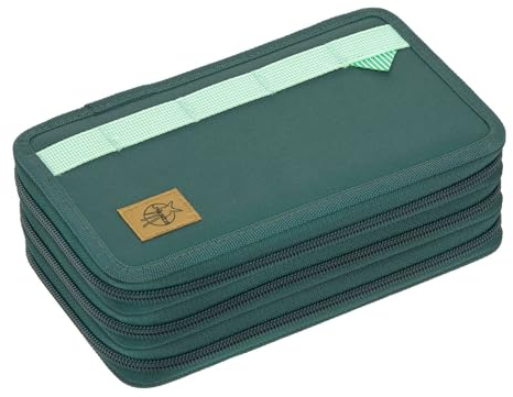 Lässig Unique School Triple Pencil Case Unique Dark Green
