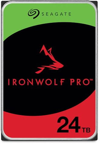 Seagate IronWolf Pro 24TB Enterprise NAS Internal HDD Hard Drive – CMR 3.5 Inch SATA 6Gb/s 7200 RPM 512MB Cache for RAID Network Attached Storage, Rescue Services (ST24000NT002)