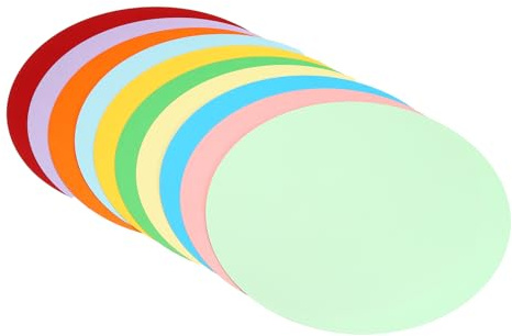 PATIKIL 5,9 Carta Cartoncino Rotonda, 20pz 200gsm Spessi Fette di Cerchi Vuoti per Progetti Artigianato Fai-Da-Te Disegno Pittura Scrittura, 10 Colori Assortiti