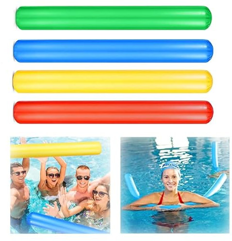 4PCS Tagliatelle Da Piscina Tagliatelle Da Piscina In Schiuma Patatine Fritte In Schiuma Tagliatelle Da Piscina Per Nuotare Tubo Piscina Galleggiante ，Adatto per Parco Acquatico sulla Spiaggia