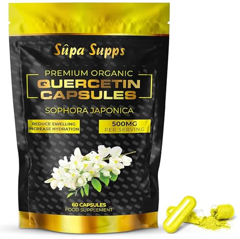 Pure Bio Quercetin 500mg - High Strength Quercetin Capsules - Antioxidant & Flavonoid Quercitin Supplement - Natural Support for Cellular Protection & Vitality - 60 Vegan Capsules